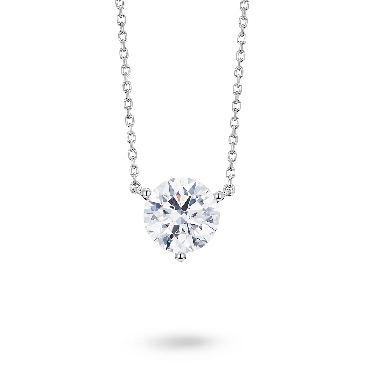Lightbox Lab Grown Diamond Solitaire Necklace in 14kt White Gold (1 1/2ct)