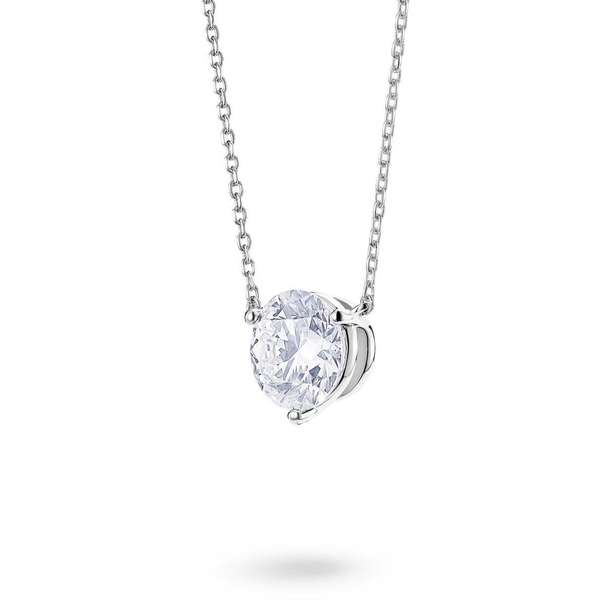 Lightbox Lab Grown Diamond Solitaire Necklace in 14kt White Gold (1 1/2ct)