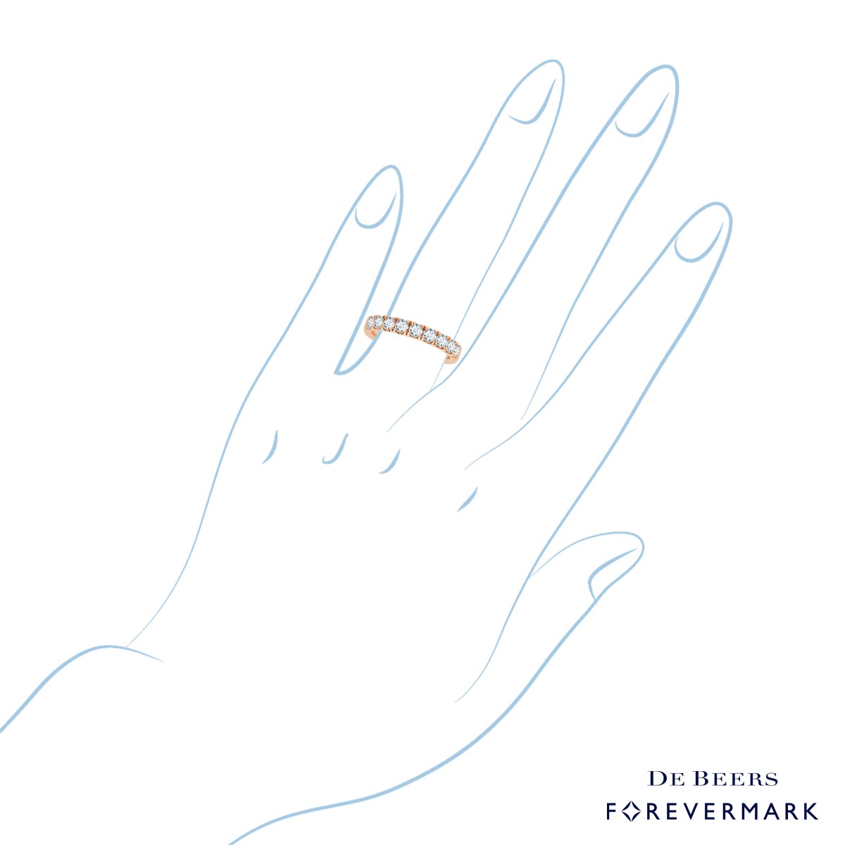 Forevermark Diamond Wedding Band in 18kt Rose Gold (3/4ct tw)