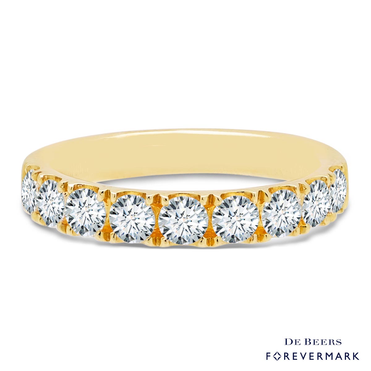 De Beers Forevermark Diamond Wedding Band in 18kt Yellow Gold (1ct tw)