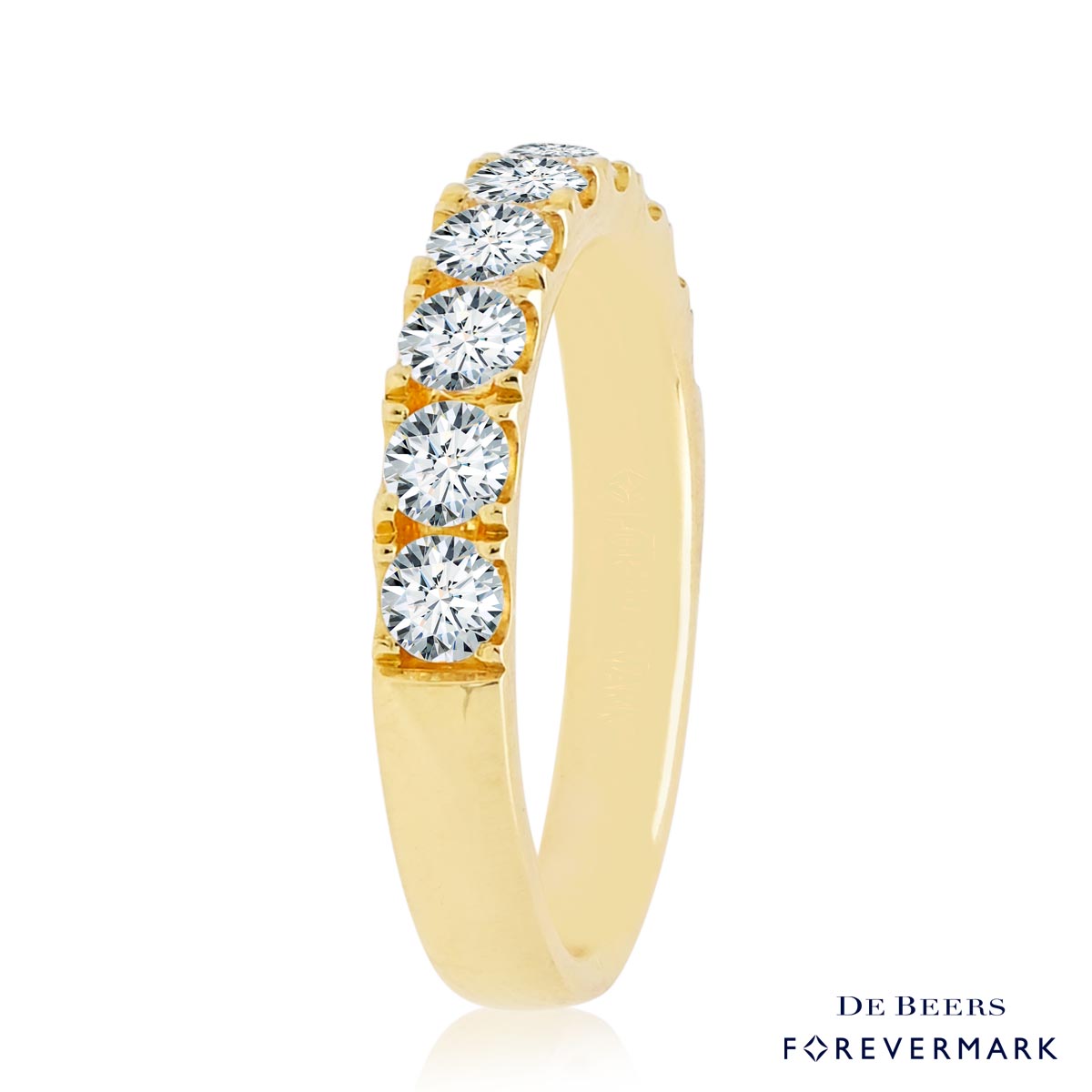 De Beers Forevermark Diamond Wedding Band in 18kt Yellow Gold (1ct tw)