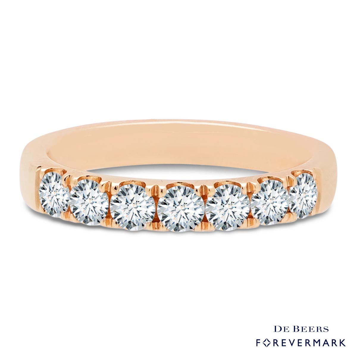 De Beers Forevermark Diamond Wedding Band in 18kt Rose Gold (3/4ct tw)