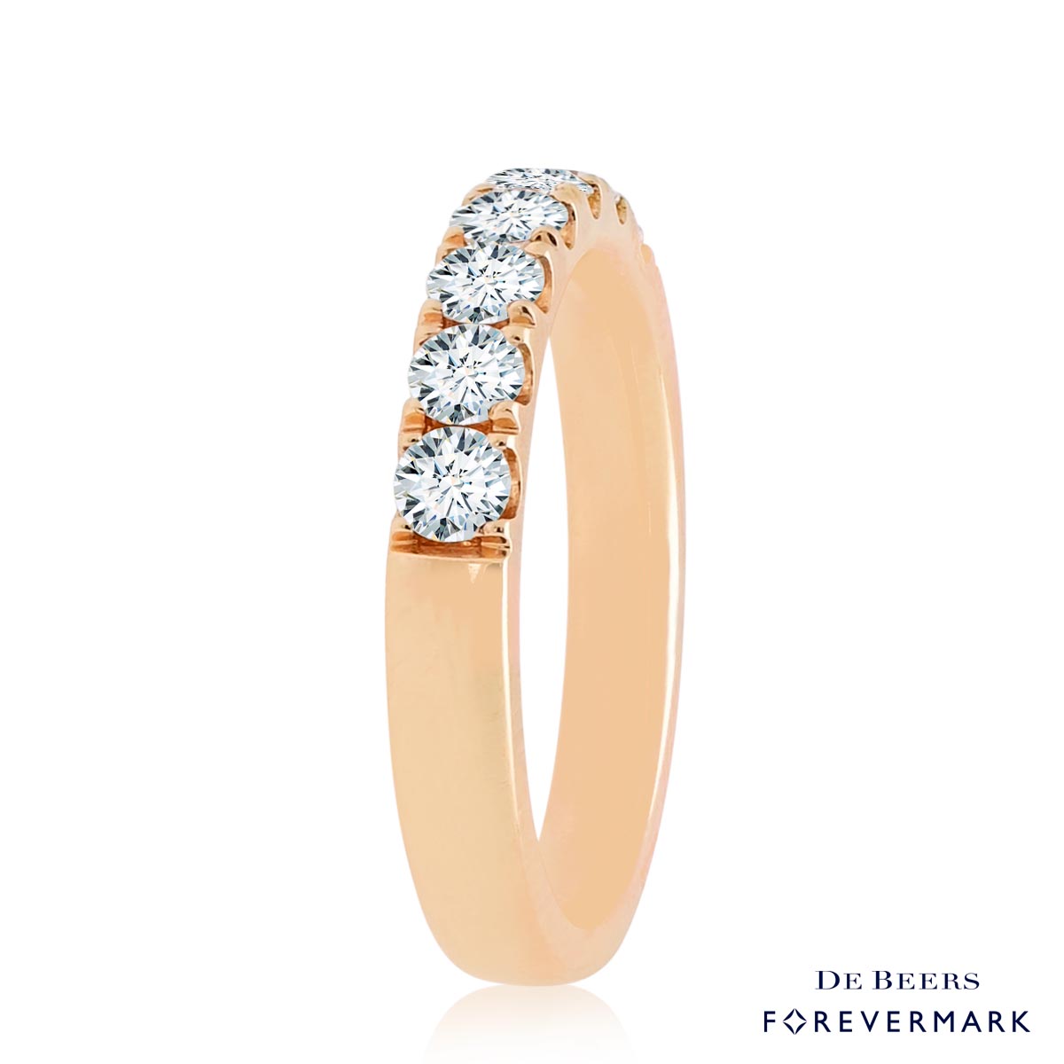 De Beers Forevermark Diamond Wedding Band in 18kt Rose Gold (3/4ct tw)