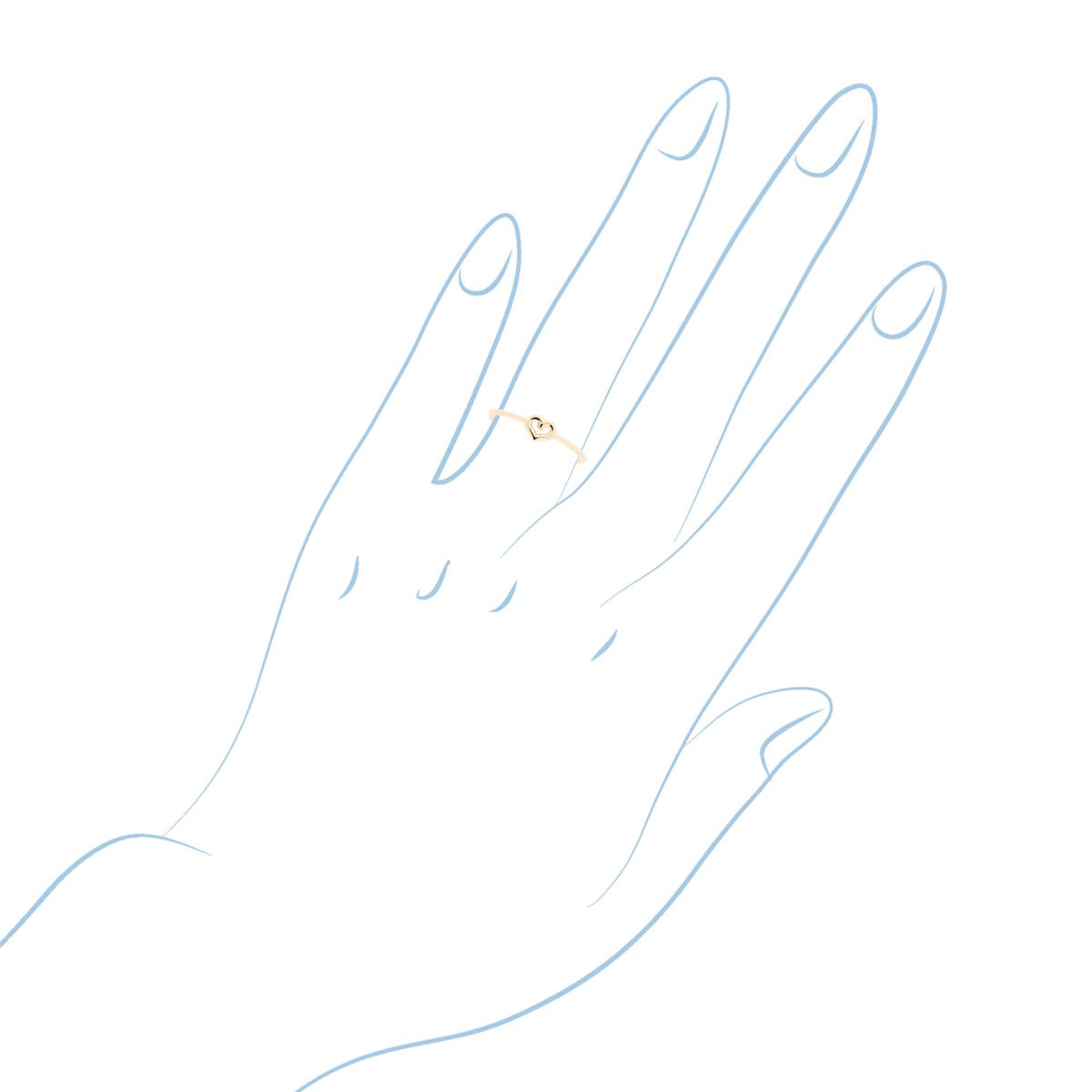 Heart Ring in 14kt Yellow Gold
