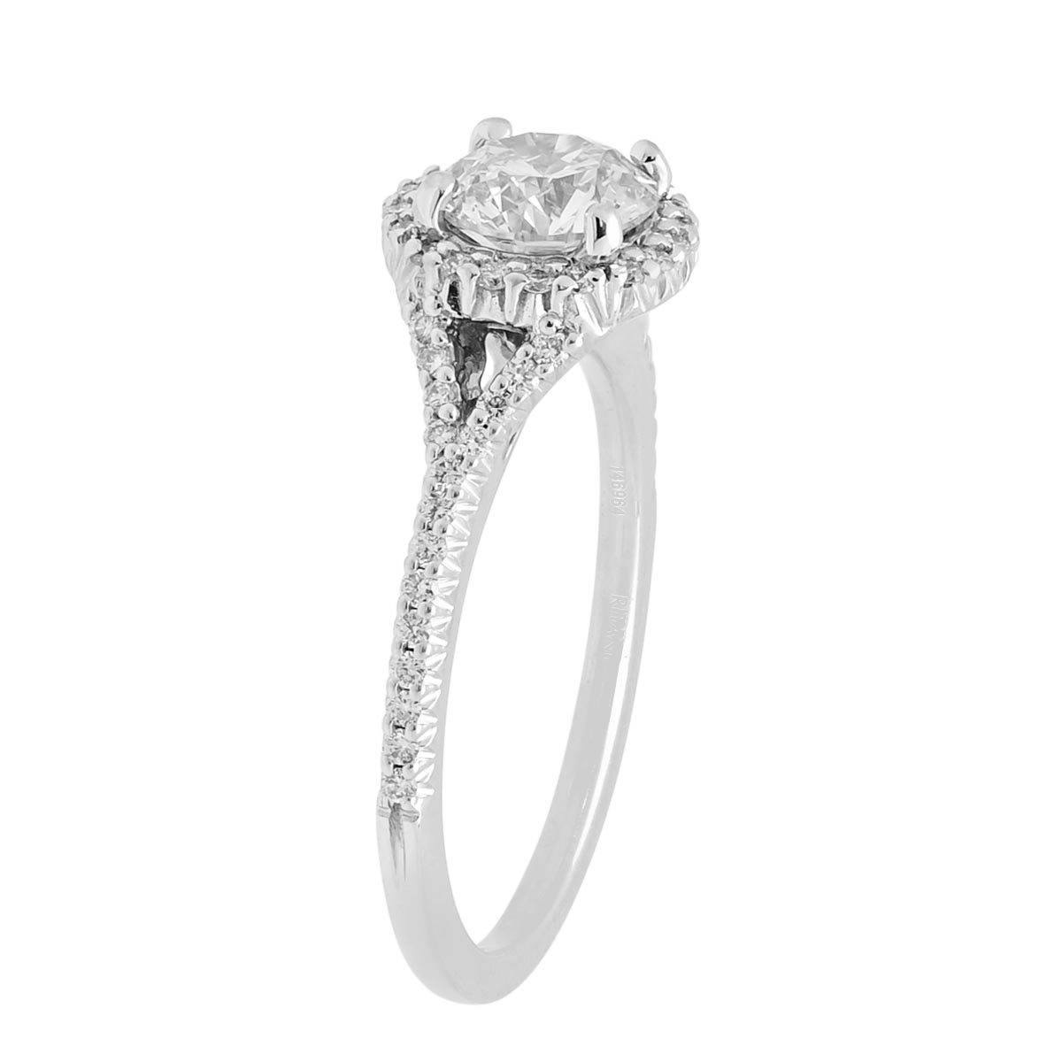 Diamond Halo Engagement Ring in 14kt White Gold (1 1/5ct tw)