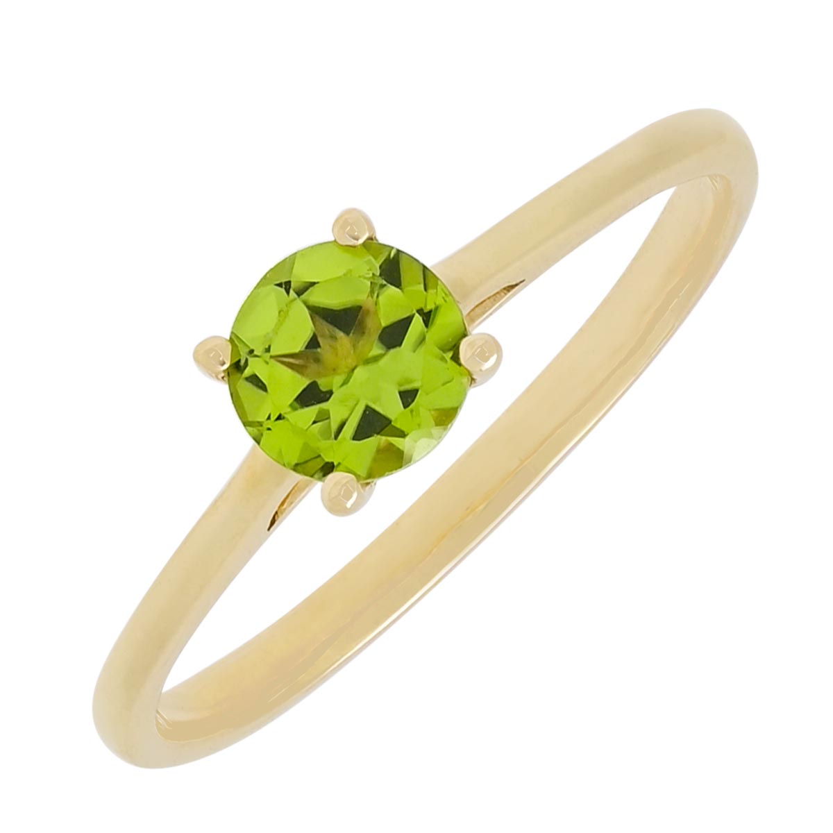Peridot Ring in 14kt Yellow Gold