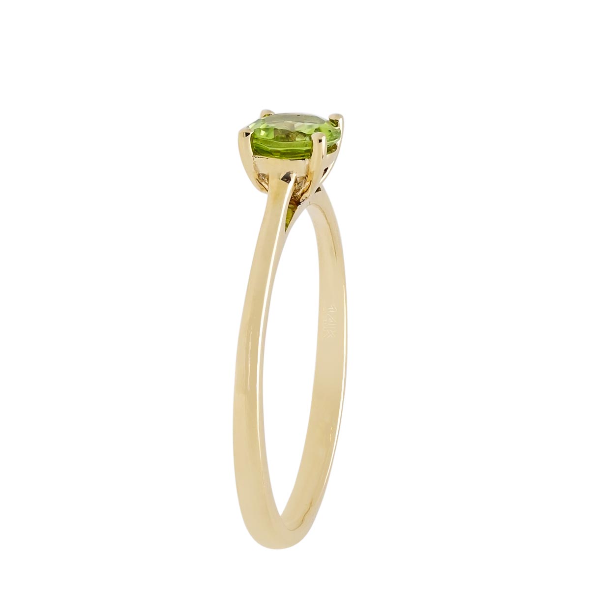 Peridot Ring in 14kt Yellow Gold