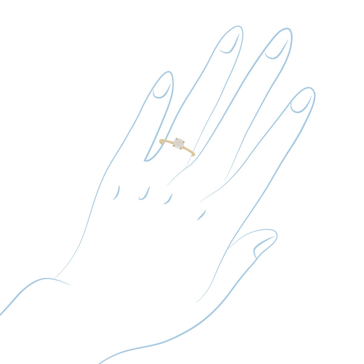 Australian Opal Ring in 14kt Yellow Gold