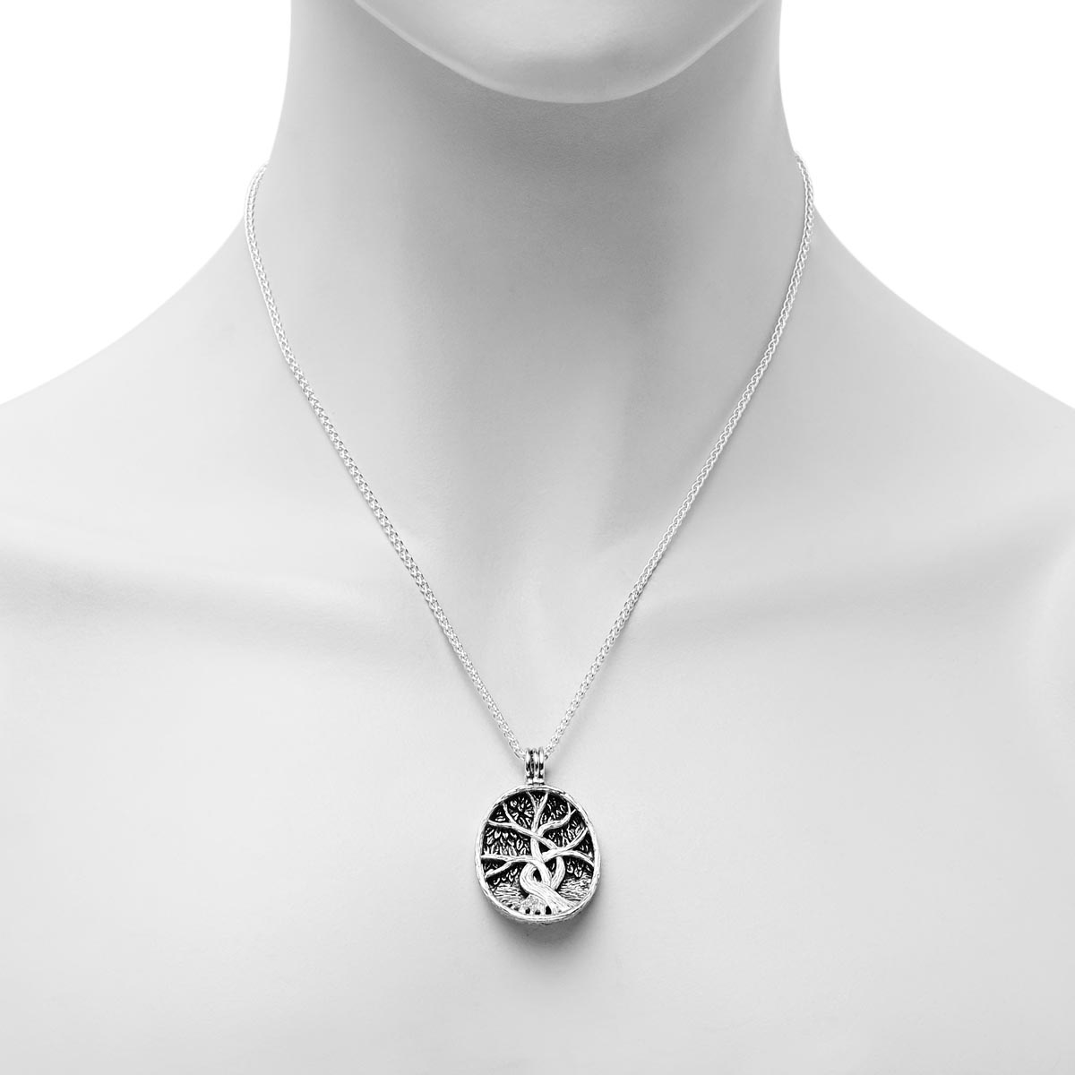 Keith Jack Four Way Reversible Tree of Life Necklace in Sterling Silver and 22kt Yellow Gold