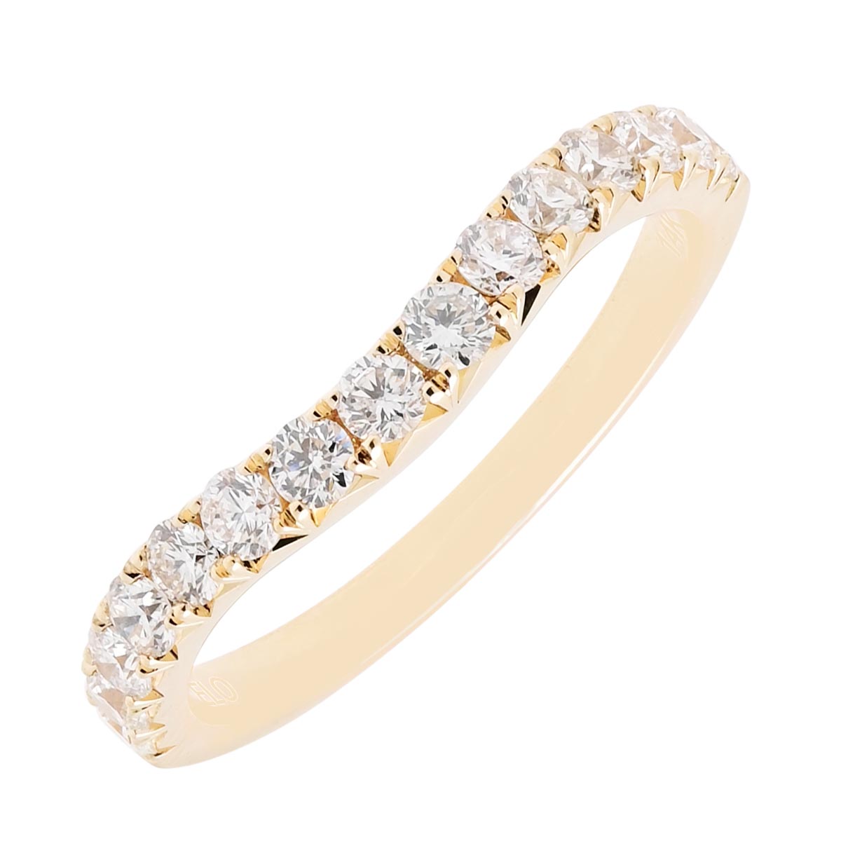 Diamond Curved Band in 14kt Yellow Gold (5/8ct tw)