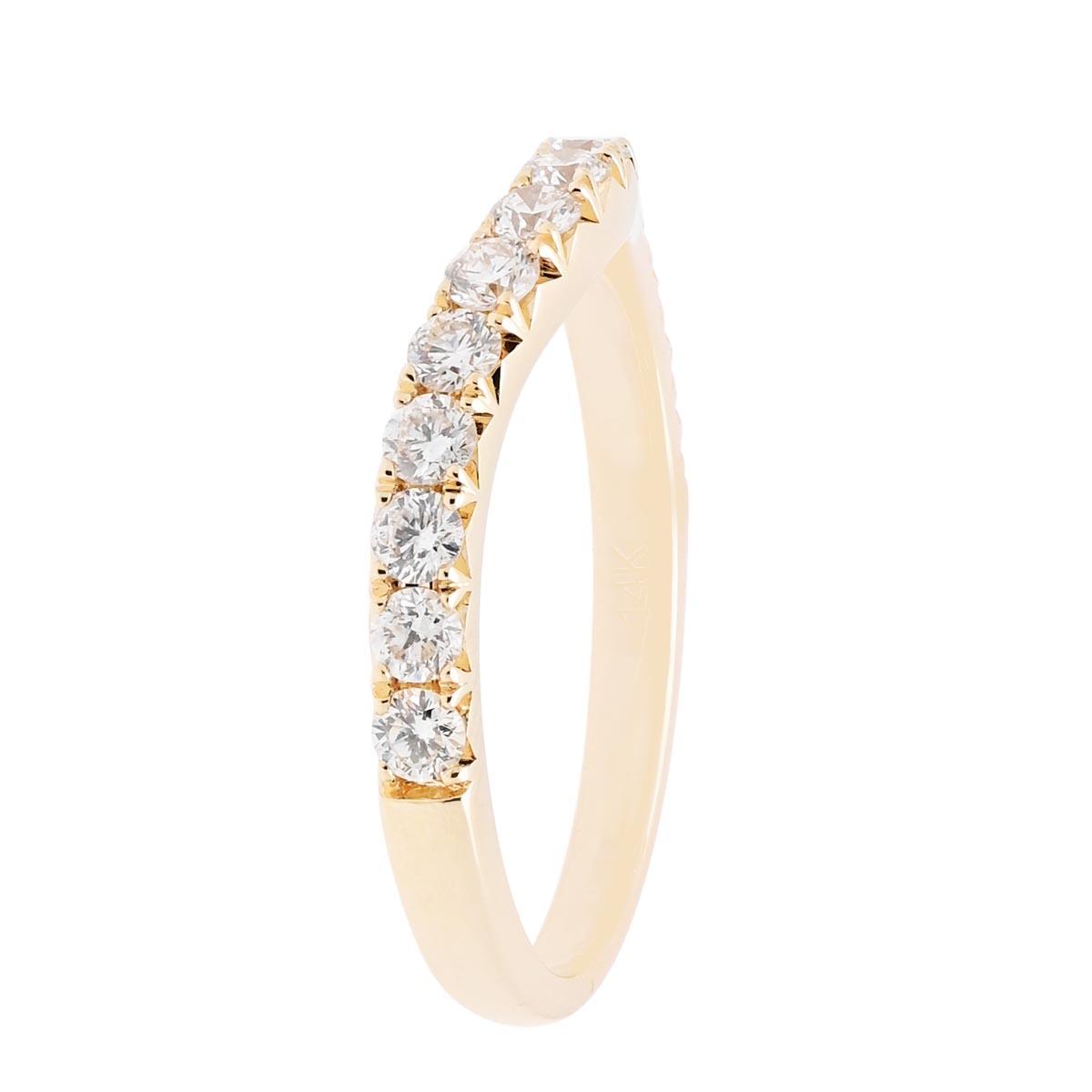 Diamond Curved Band in 14kt Yellow Gold (5/8ct tw)