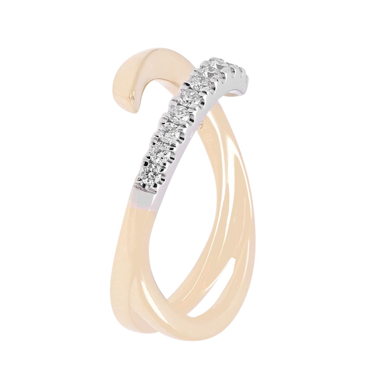Diamond Wedding Ring Insert in 14kt White and Yellow Gold (1/5ct tw)