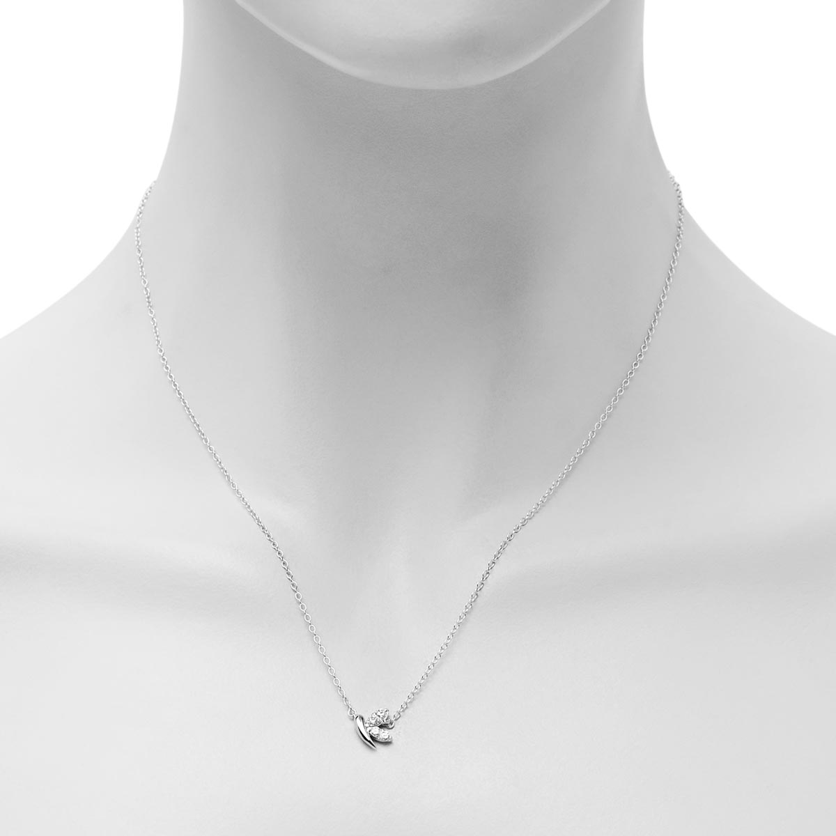 Northern Star Diamond Butterfly Necklace in Sterling Silver (1/10ct tw)