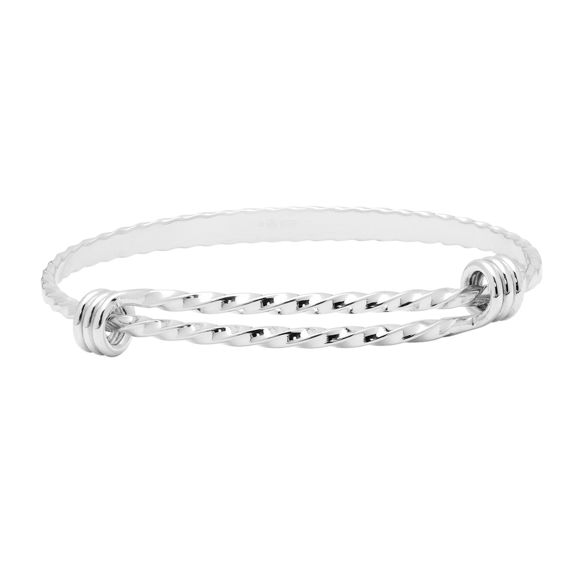 E.L. Designs L Amie Bangle Bracelet in Sterling Silver