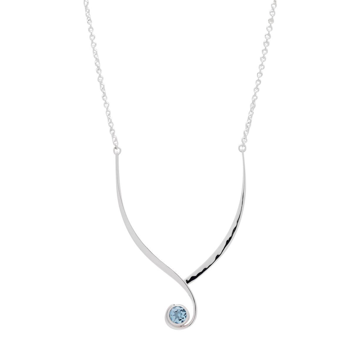E.L. Designs Blue Topaz Jasmine Swing Necklace in Sterling Silver