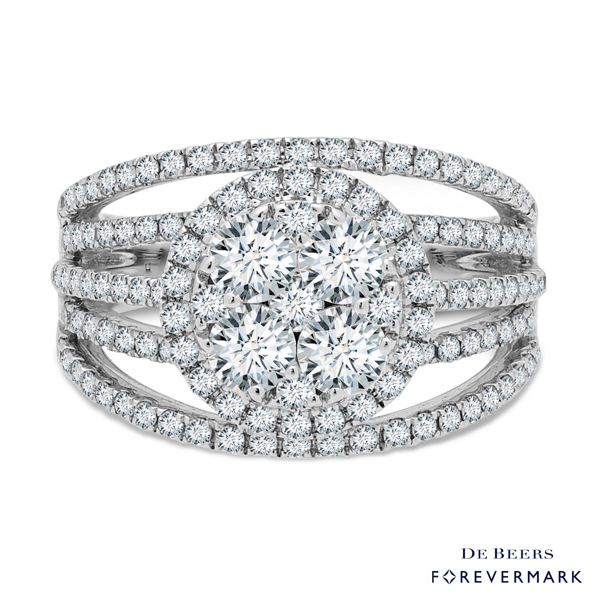 Forevermark Diamond Engagement Ring in 18kt White Gold (1 5/8ct tw)