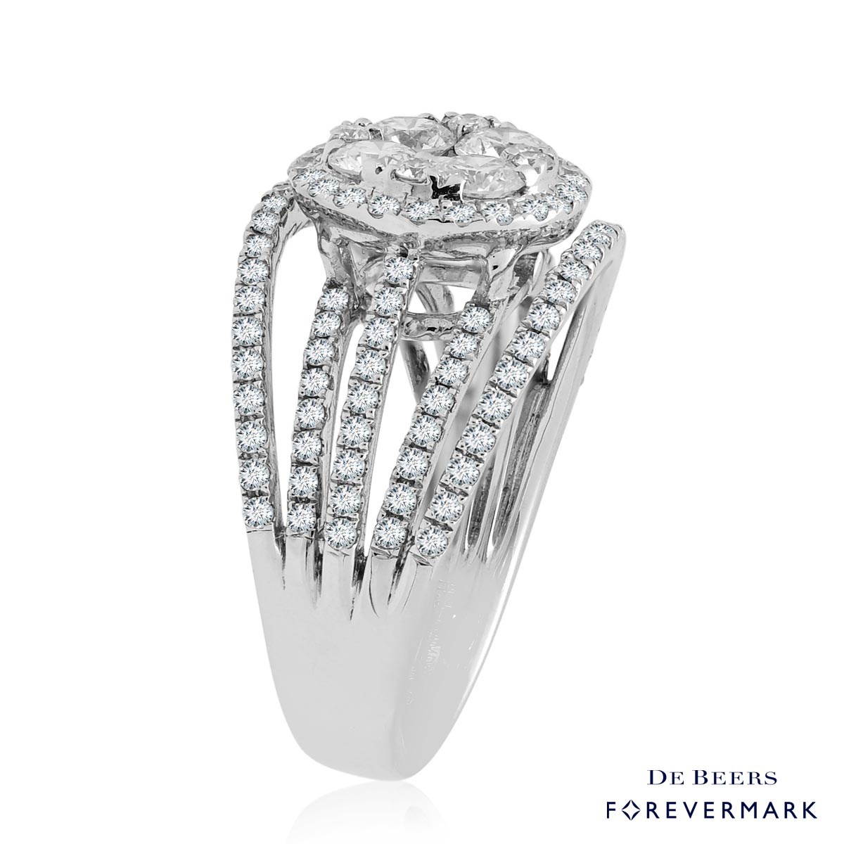 Forevermark Diamond Engagement Ring in 18kt White Gold (1 5/8ct tw)