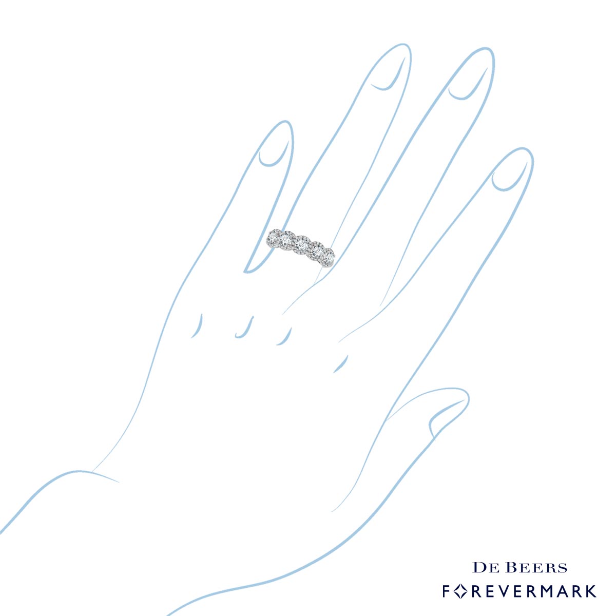 Forevermark Center of my Universe Five Stone Diamond Band in 18kt White Gold (1 1/4ct tw)