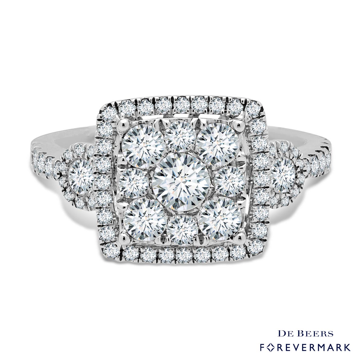 Forevermark Diamond Engagement Ring in 18kt White Gold (1 1/5ct tw)