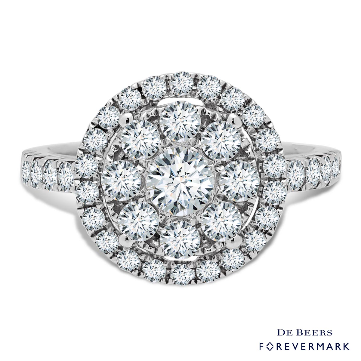 Forevermark Diamond Engagement Ring in 18kt White Gold (1 1/2ct tw)