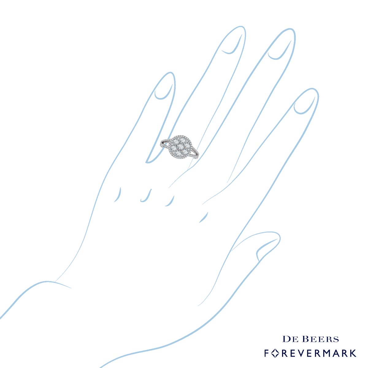 Forevermark Diamond Engagement Ring in 18kt White Gold (1ct tw)