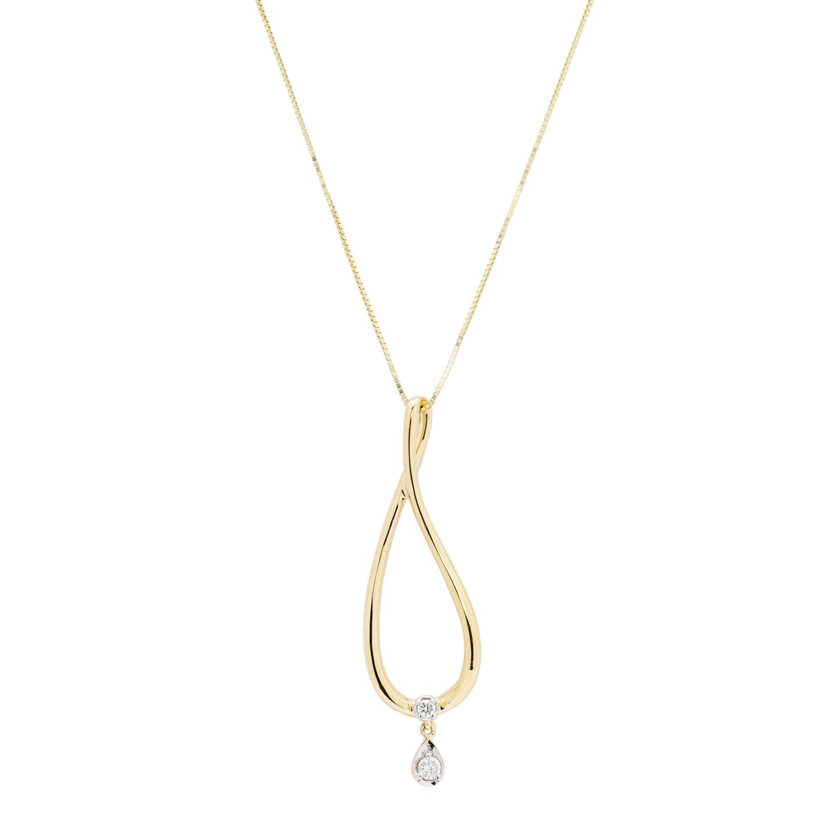 Diamond Fashion Necklace in 14kt Yellow Gold (1/20ct tw)