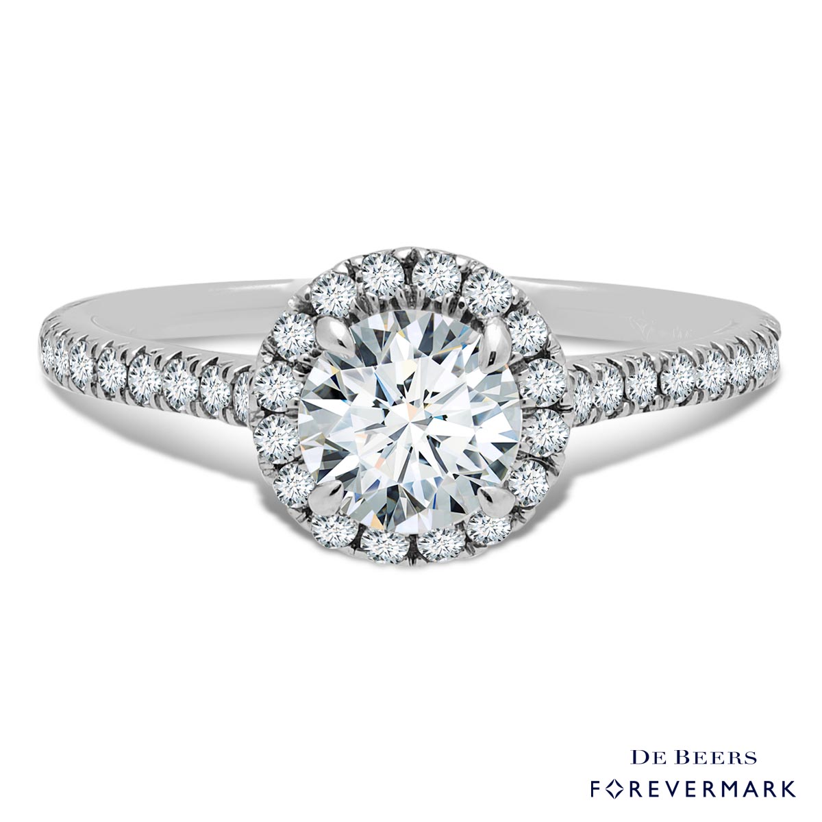 Diamond Halo Engagement Ring (1ct tw)