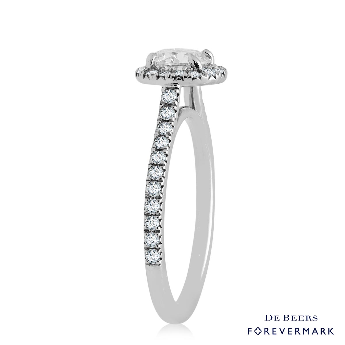 Diamond Halo Engagement Ring (1ct tw)