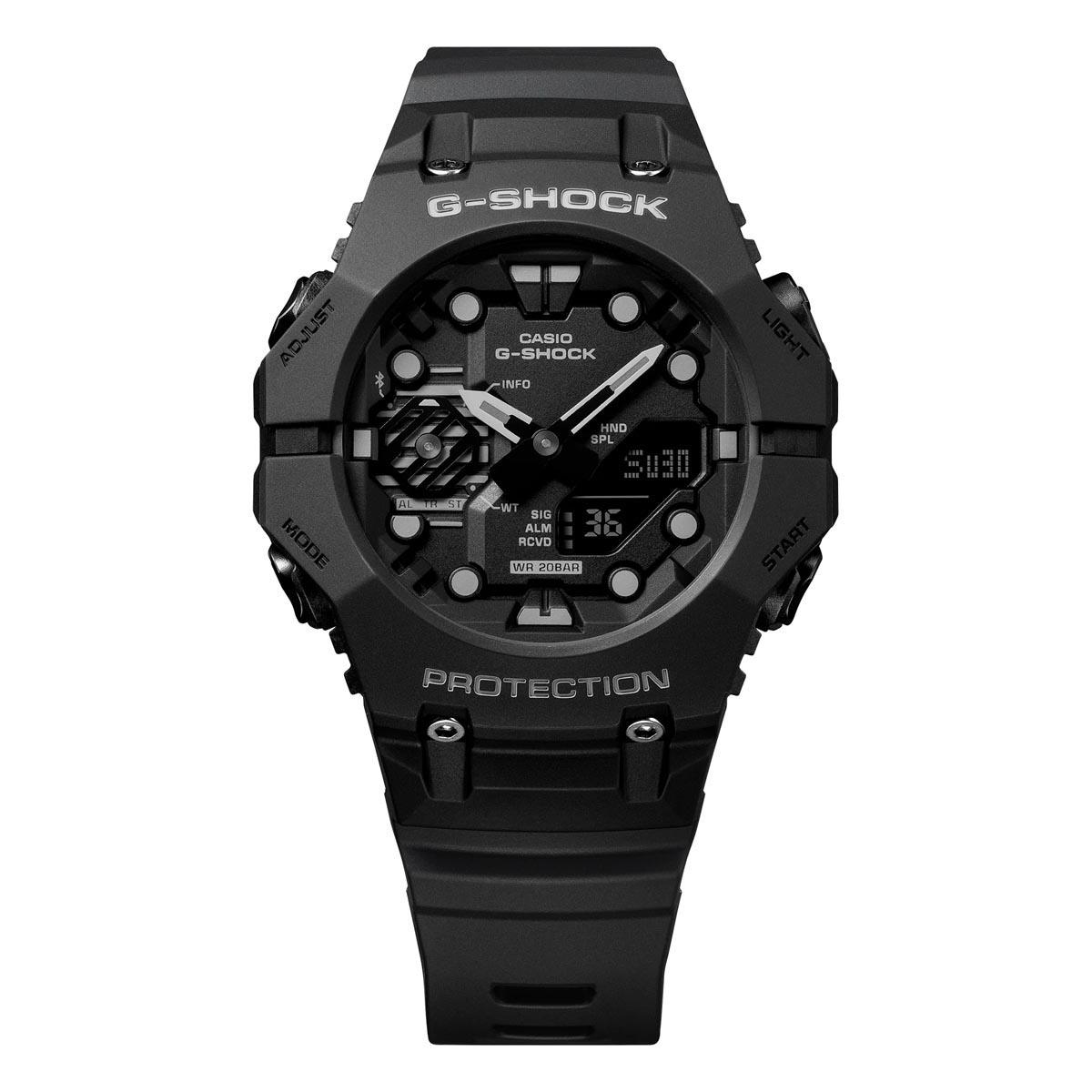 G Shock Mens Watch with Black Dial and Black Resin Strap (solar movement)
