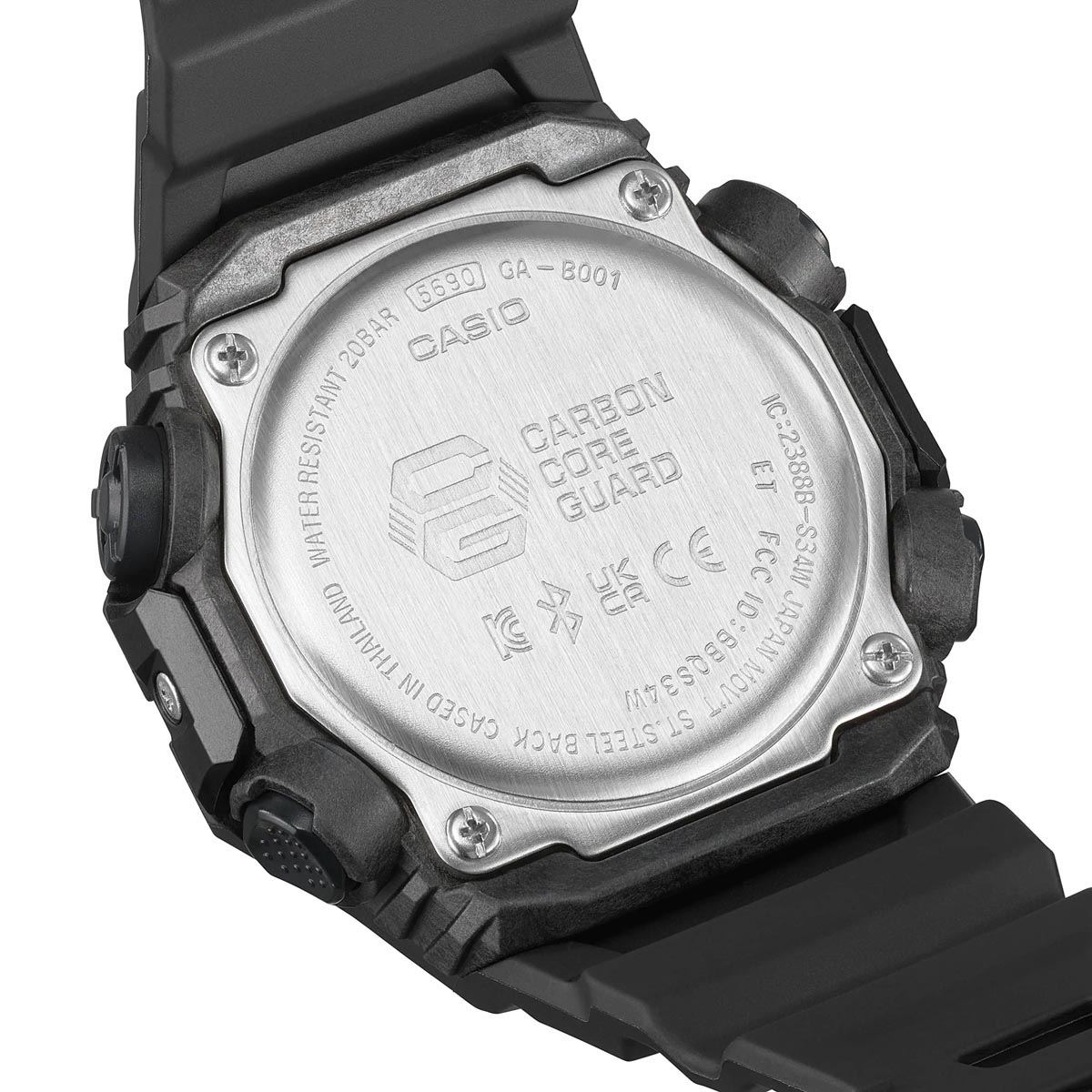 G Shock Mens Watch with Black Dial and Black Resin Strap (solar movement)