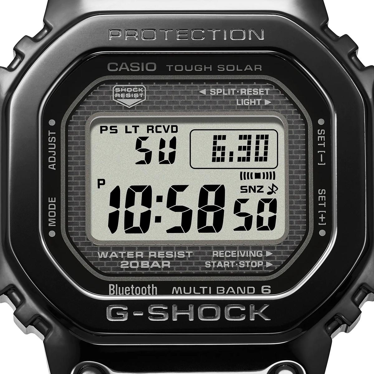 G Shock Full Metal Limited Edition Eric Haze Mens Watch with Black Digital Dial and Black Ion Plate Bracelet (solar movement)