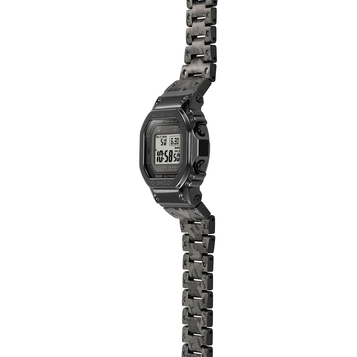 G Shock Full Metal Limited Edition Eric Haze Mens Watch with Black Digital Dial and Black Ion Plate Bracelet (solar movement)