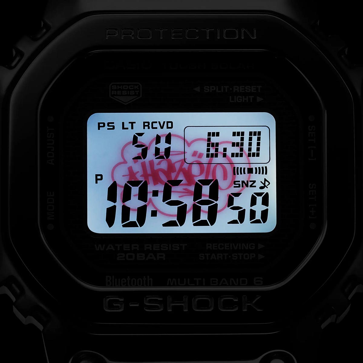 G Shock Full Metal Limited Edition Eric Haze Mens Watch with Black Digital Dial and Black Ion Plate Bracelet (solar movement)