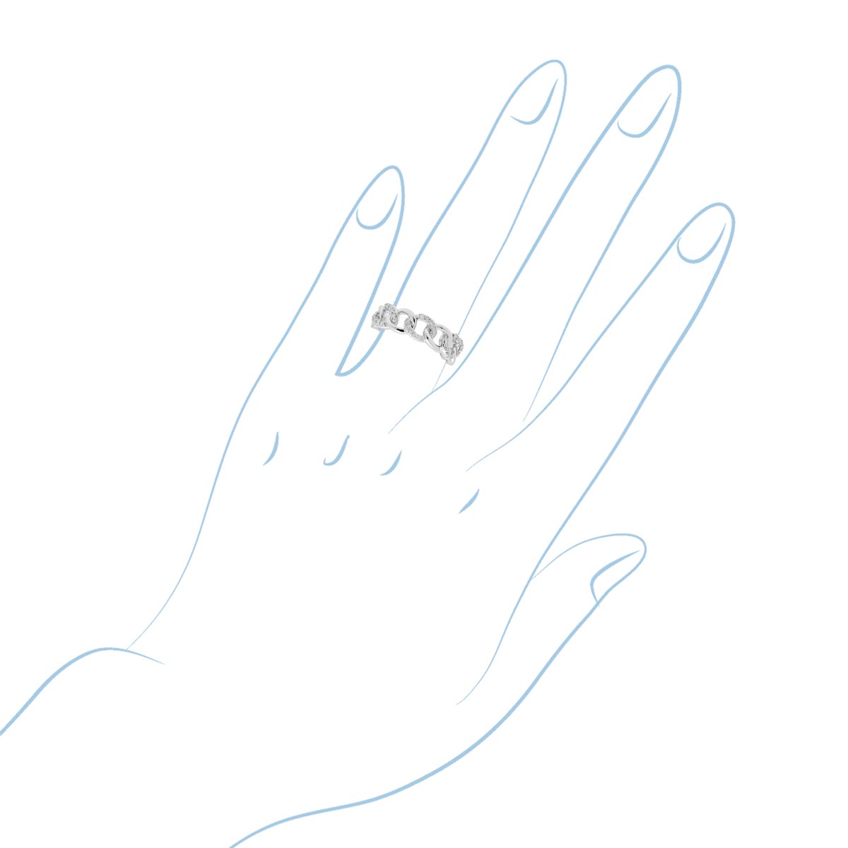 Diamond Band in 14kt White Gold (1/5ct tw)