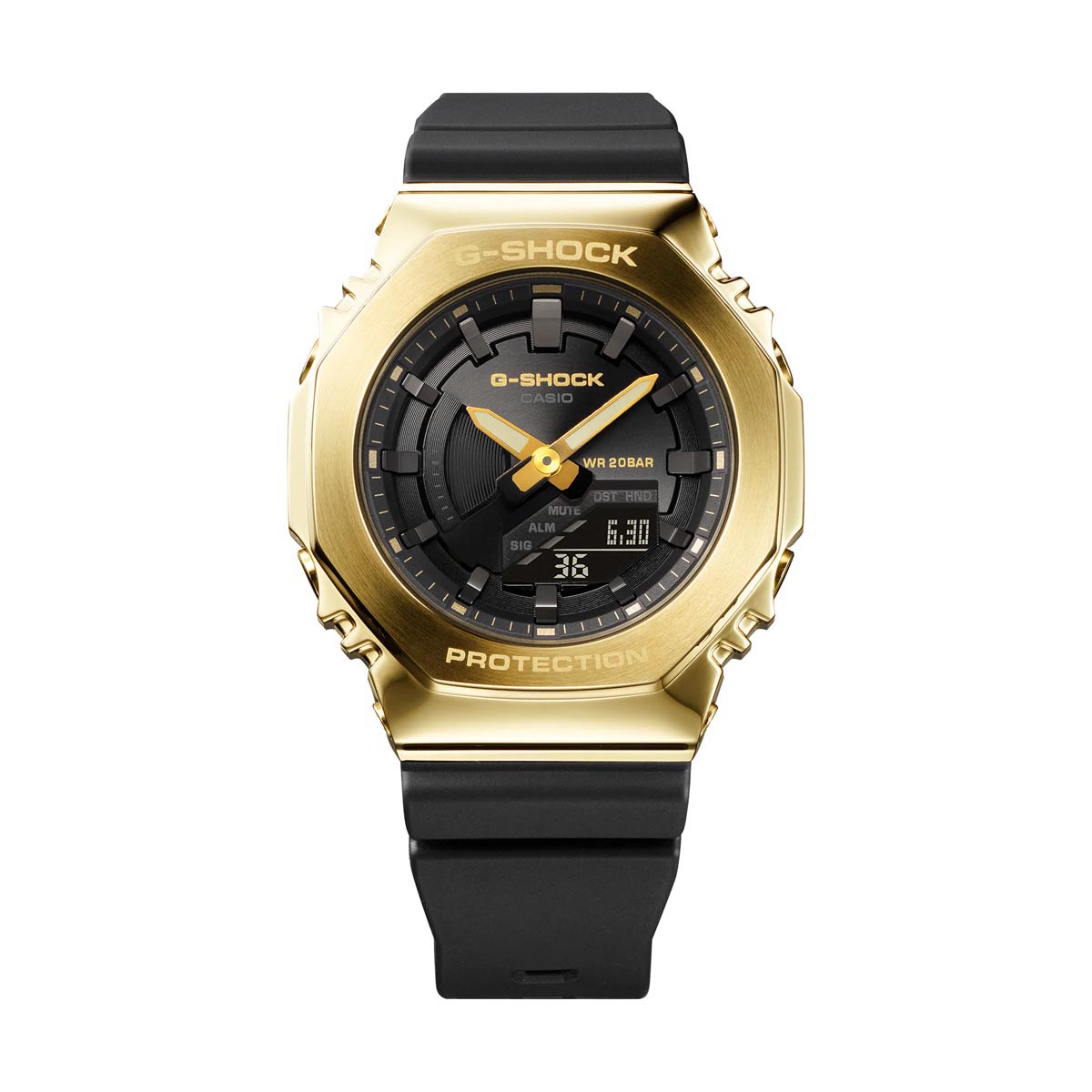 G Shock Womens Watch with Black Dial and Black Resin Strap (quartz movement)