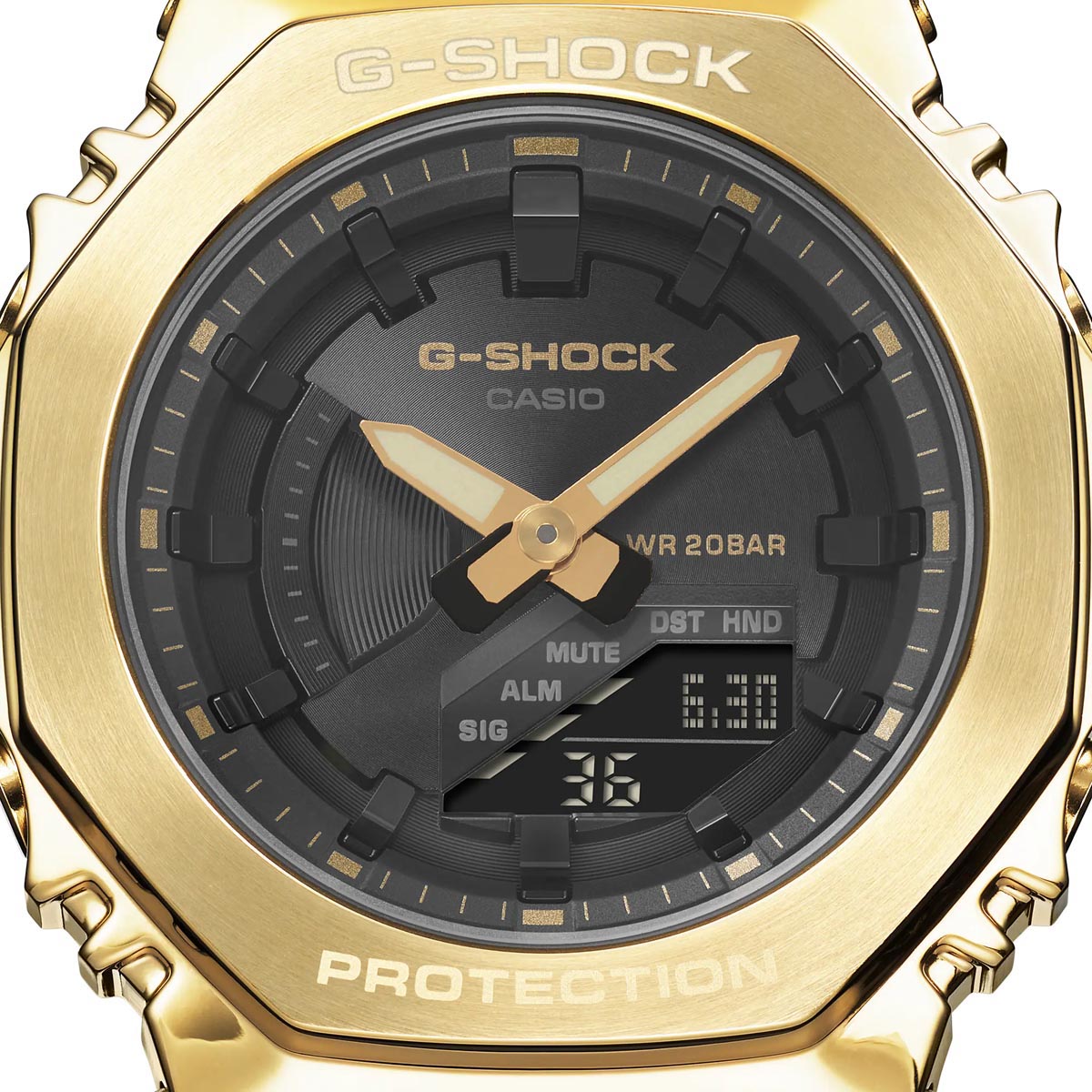 G Shock Womens Watch with Black Dial and Black Resin Strap (quartz movement)