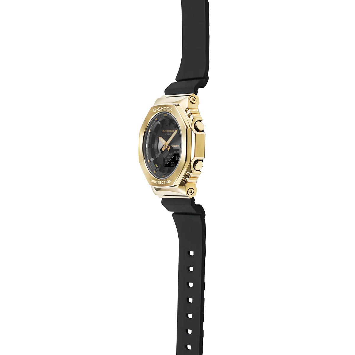 G Shock Womens Watch with Black Dial and Black Resin Strap (quartz movement)
