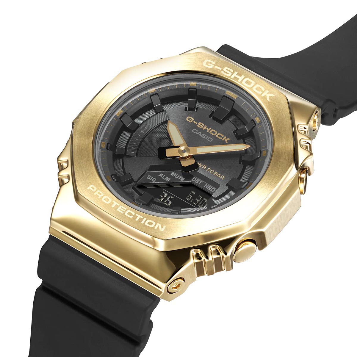 G Shock Womens Watch with Black Dial and Black Resin Strap (quartz movement)