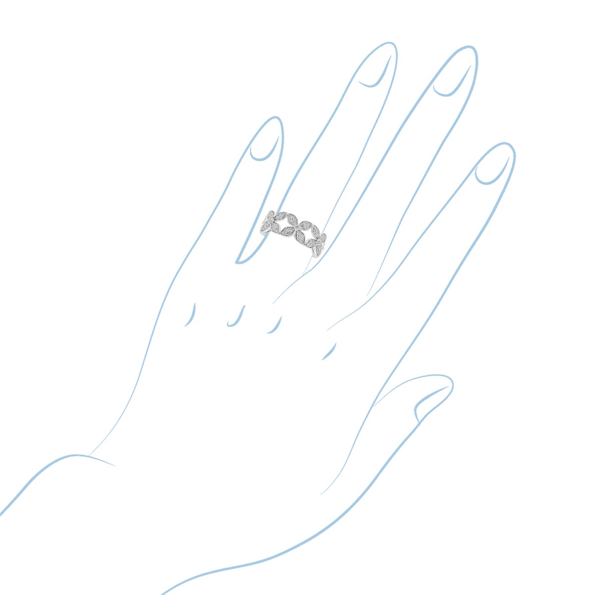 Diamond Fashion Ring in 14kt White Gold (1/2ct tw)