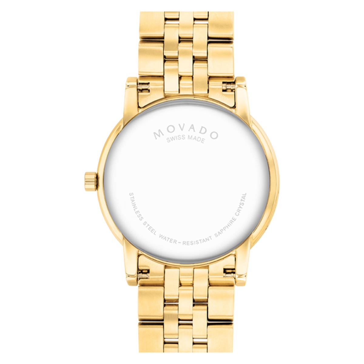 Movado Musuem Classic Mens Diamond Watch with Black Dial and Yellow Stainless Steel Bracelet (Swiss quartz movement)