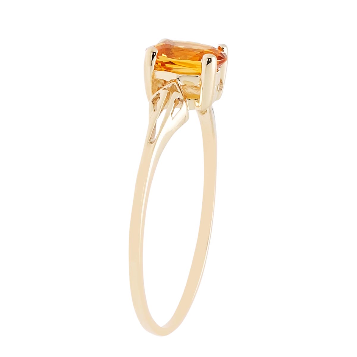 Oval Citrine Ring in 14kt Yellow Gold