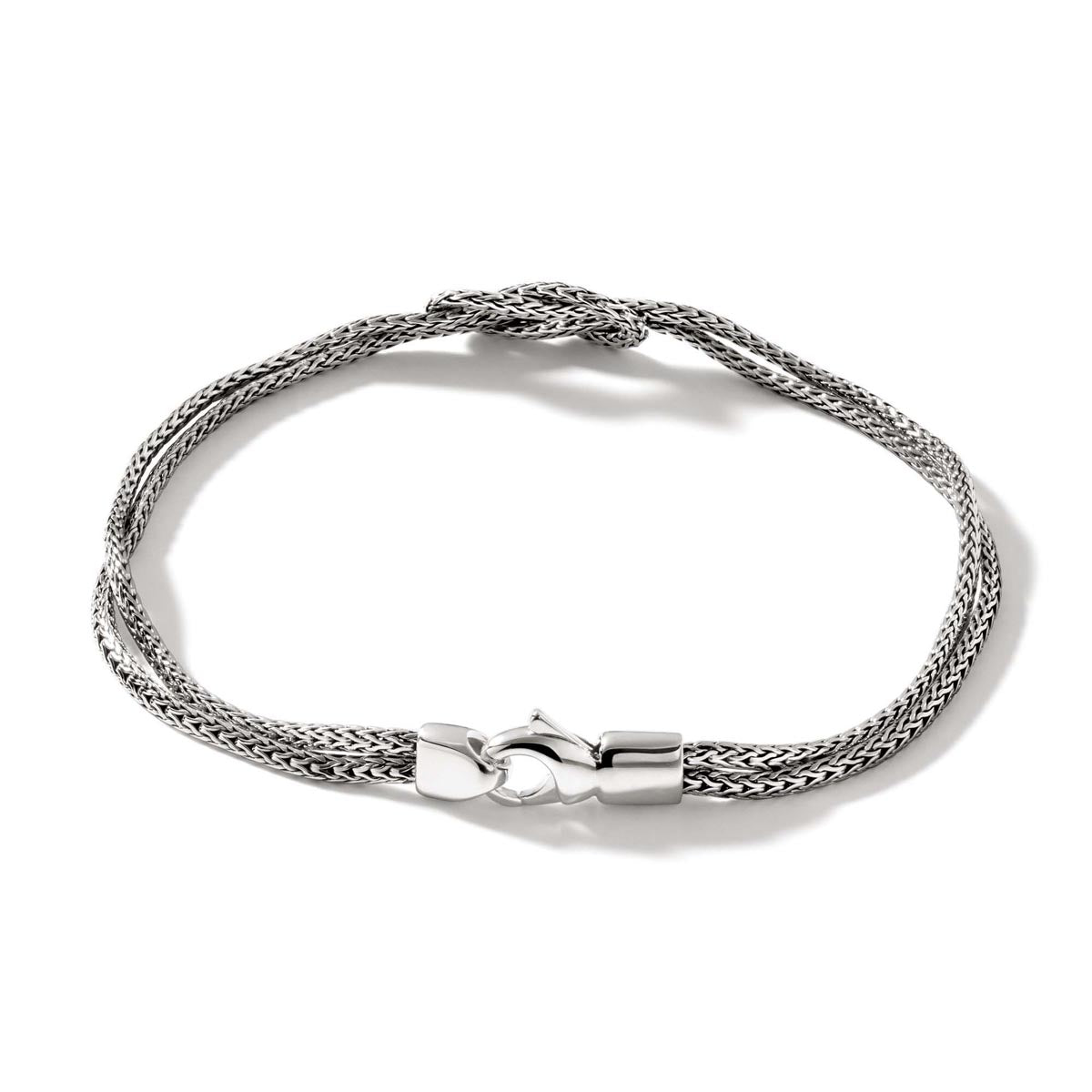 John Hardy Classic Chain Collection Manah Double Row Bracelet in Sterling Silver