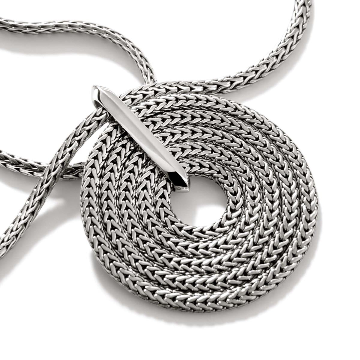 John Hardy Classic Chain Collection Circle Necklace in Sterling Silver