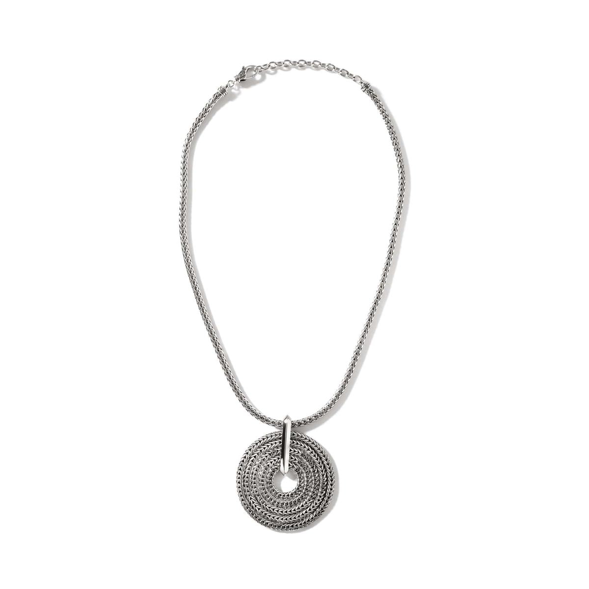 John Hardy Classic Chain Collection Circle Necklace in Sterling Silver