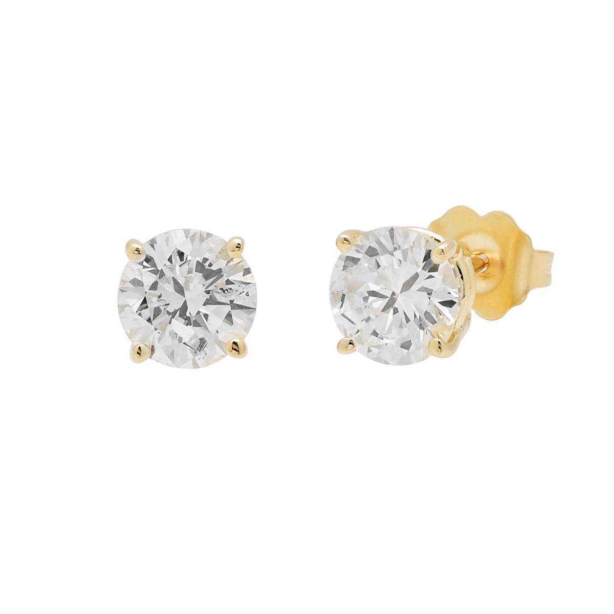 Diamond Stud Earrings in 14kt Yellow Gold (2ct tw)