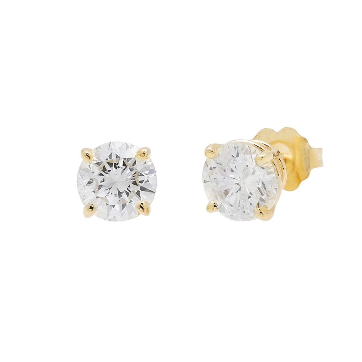 Diamond Stud Earrings in 14kt Yellow Gold (2ct tw)