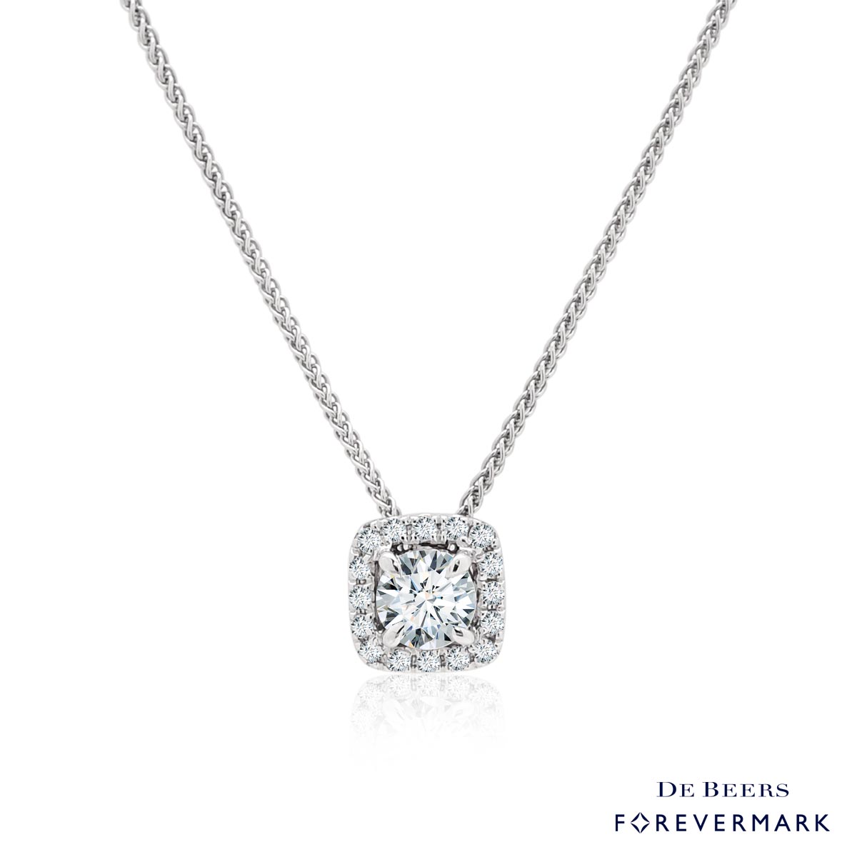 Forevermark Diamond Center of My Universe Pendant in 18kt White Gold (1/3ct tw)