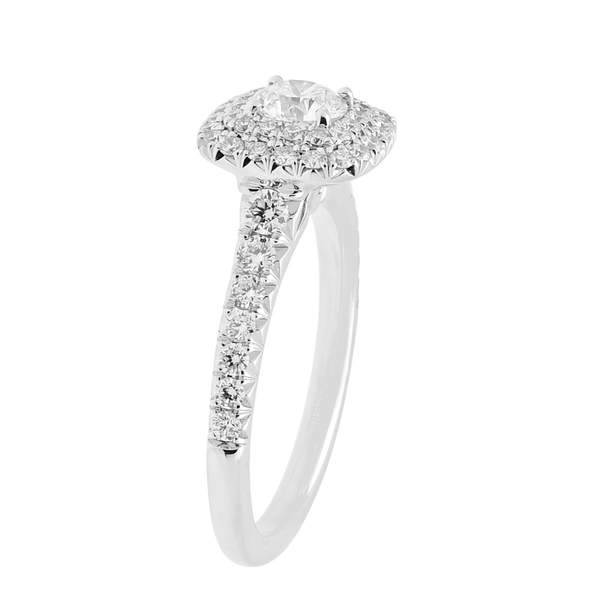 Diamond Halo Engagement Ring in 14kt White Gold (1ct tw)