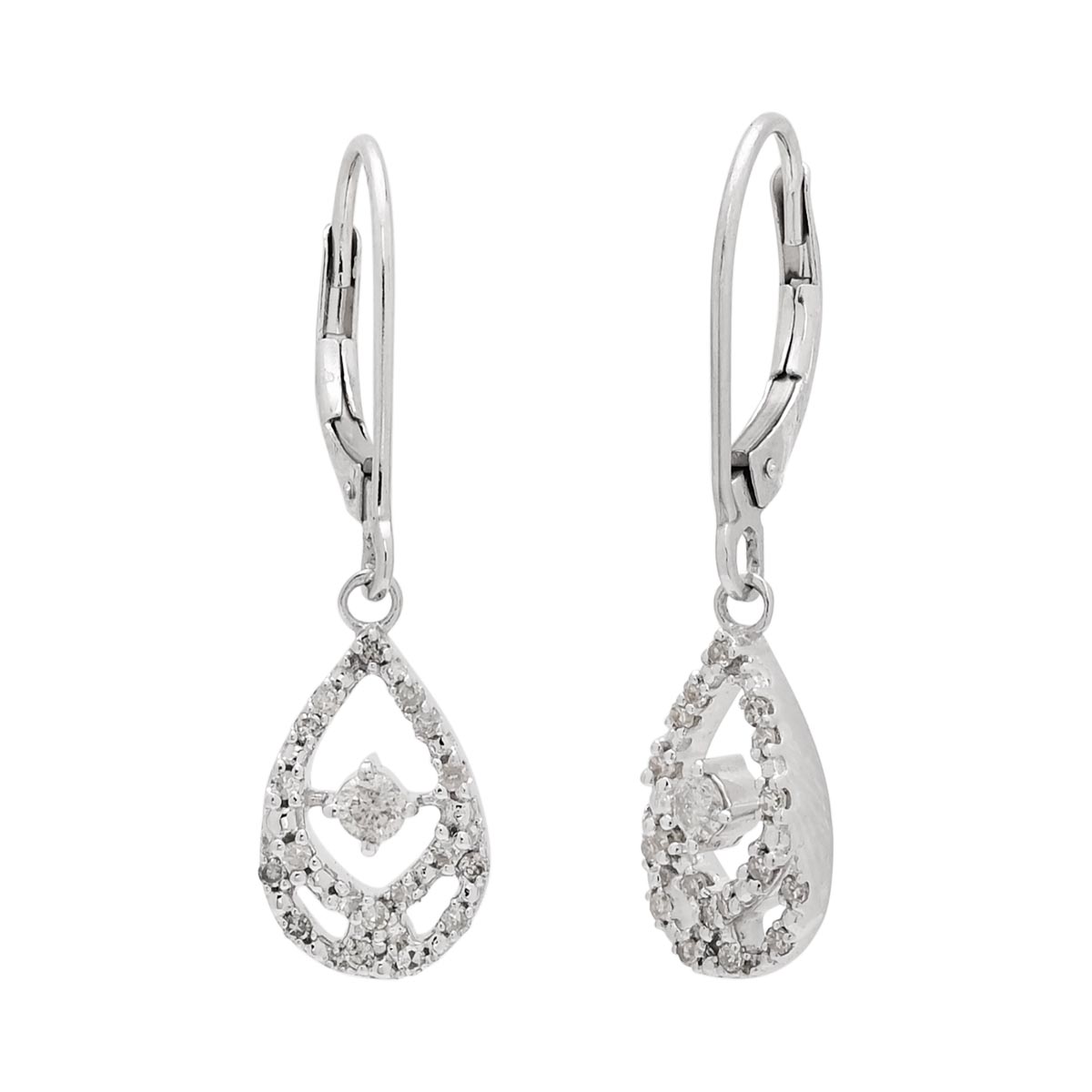 Diamond Earrings in Sterling Silver (1/4ct tw)