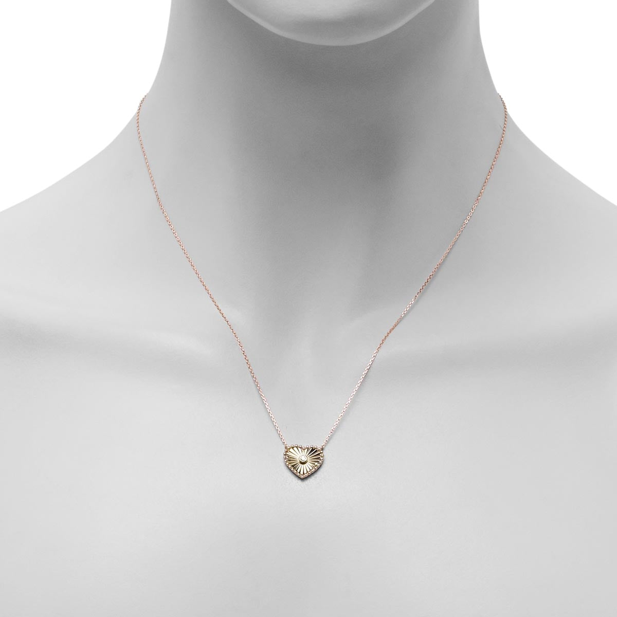 Diamond Heart Necklace in 10kt Yellow Gold